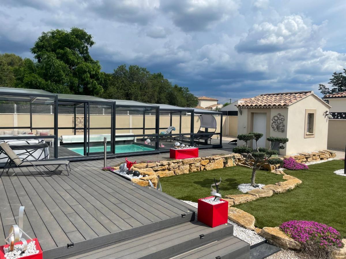 L'Aurore Suite De Charme, Clim Jacuzzi, Sauna, Piscine Chauffee Cuisine... Carpentras Exterior foto